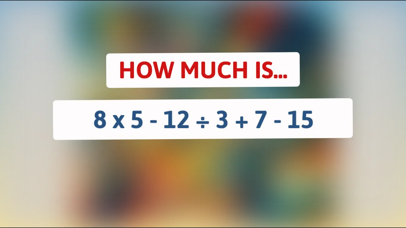 Are You Intelligent Enough to Solve This Tricky Math Riddle? Test Your Genius Now!"